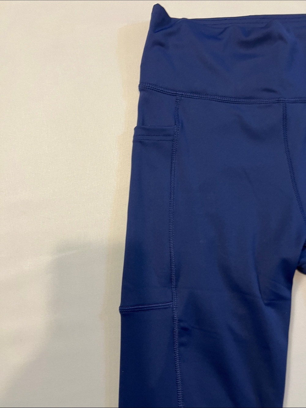 adidas Navy High-Waist Women's Athletic Leggings - Picture 3 of 9